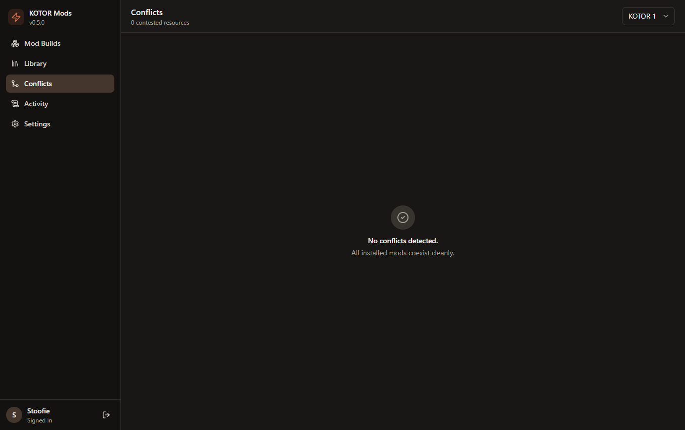 Conflicts - checks that installed mods coexist cleanly