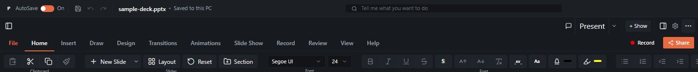 Insert tab with element options