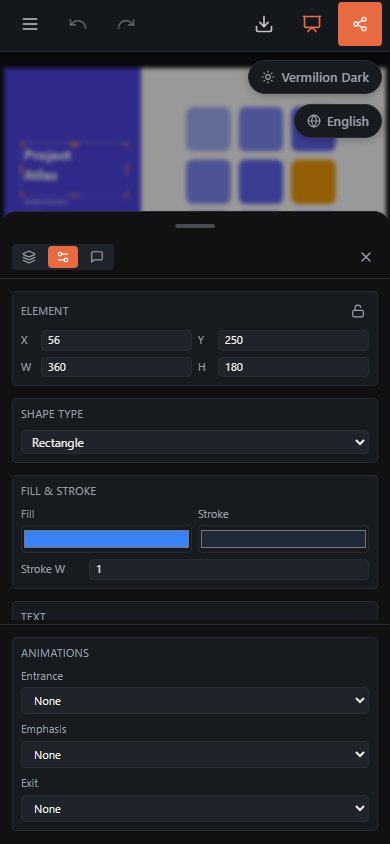 Mobile inspector bottom sheet
