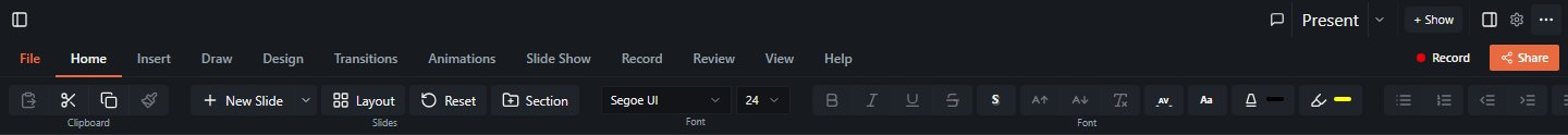 Toolbar close-up