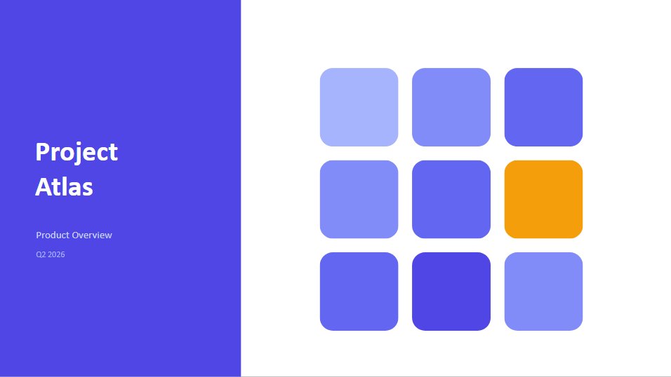 Slide canvas showing a loaded presentation